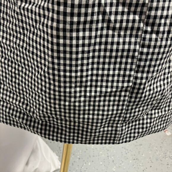 Calvin Klein Womens 8 Black Gingham One-shoulder Flounce Sheath Dress Spring - Picture 8 of 16
